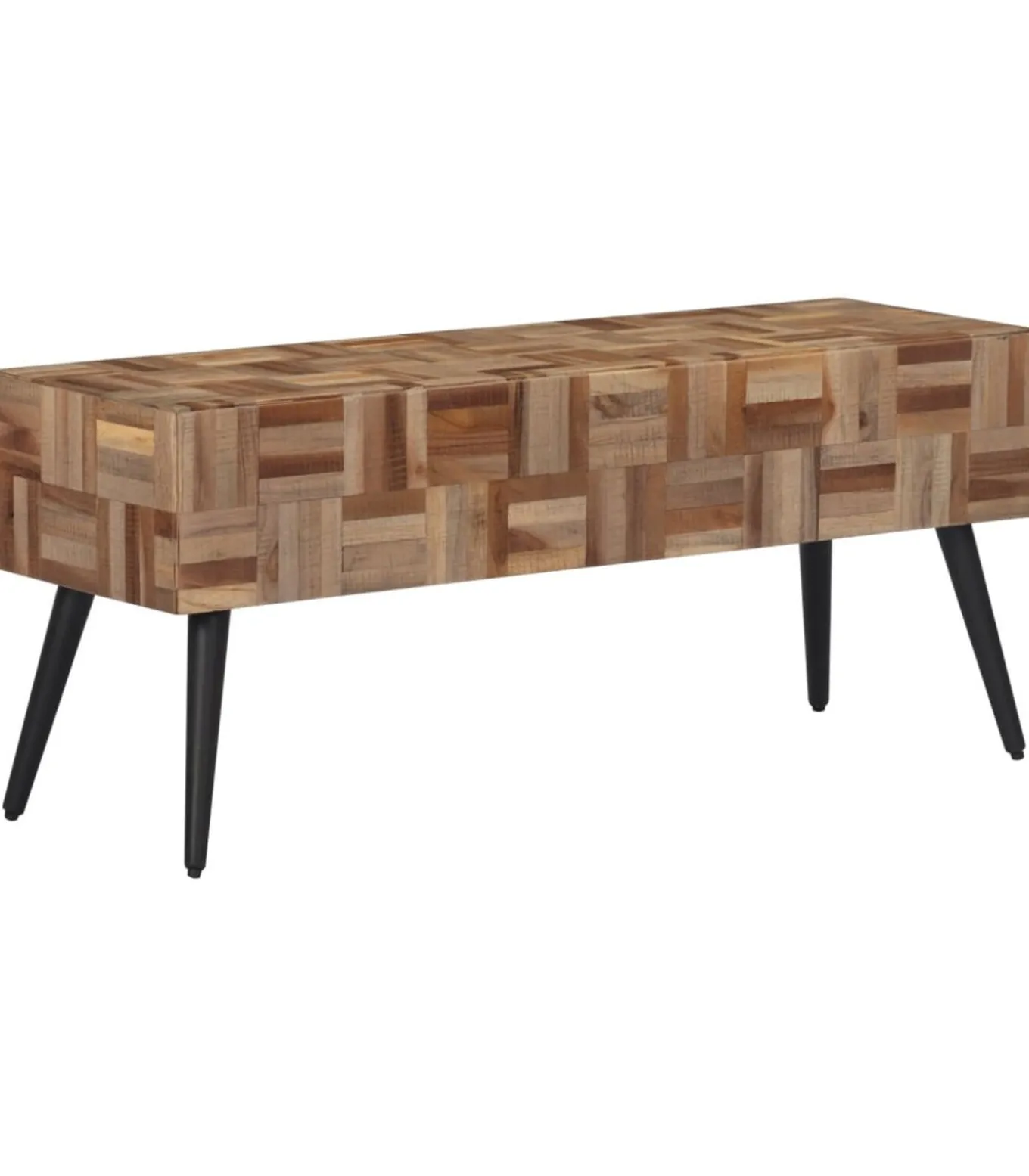 Bankje 110x35x45 cm massief gerecycled teakhout