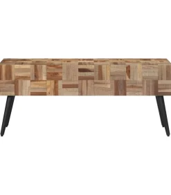 Bankje 110x35x45 cm massief gerecycled teakhout