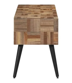 Bankje 110x35x45 cm massief gerecycled teakhout