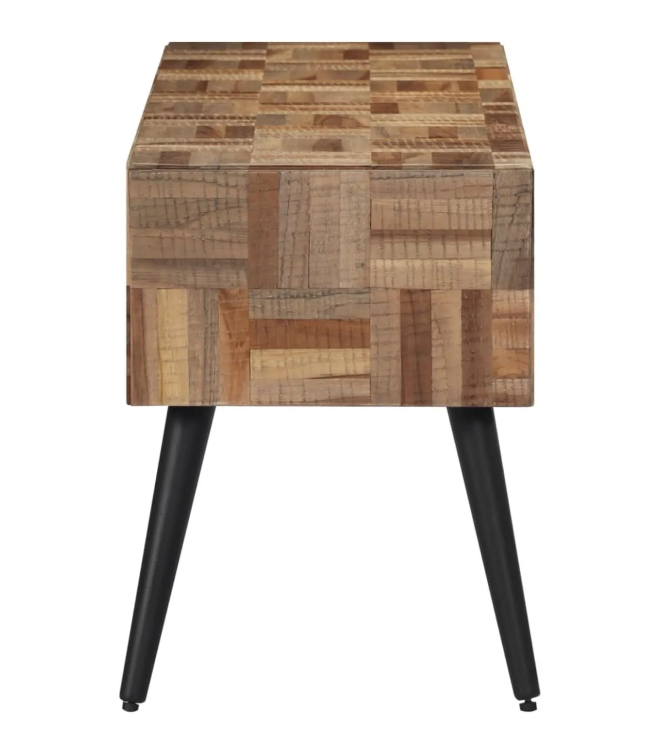 Bankje 110x35x45 cm massief gerecycled teakhout