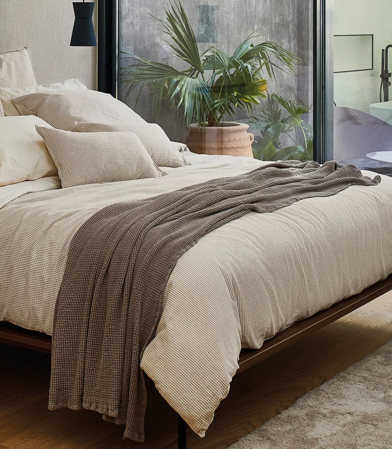 BARCELONA Hoeslaken. Jacquard Katoen