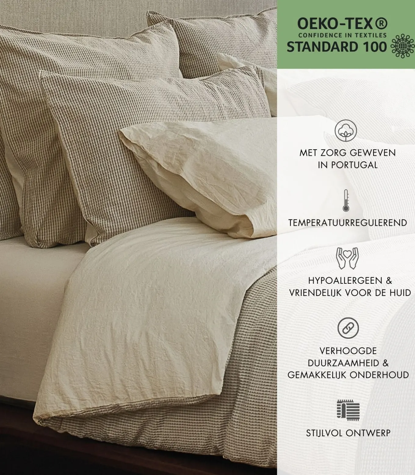 BARCELONA Hoeslaken. Jacquard Katoen