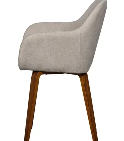 Base Eetkamerstoelen - Velvet Melange - Zand - Set van 6