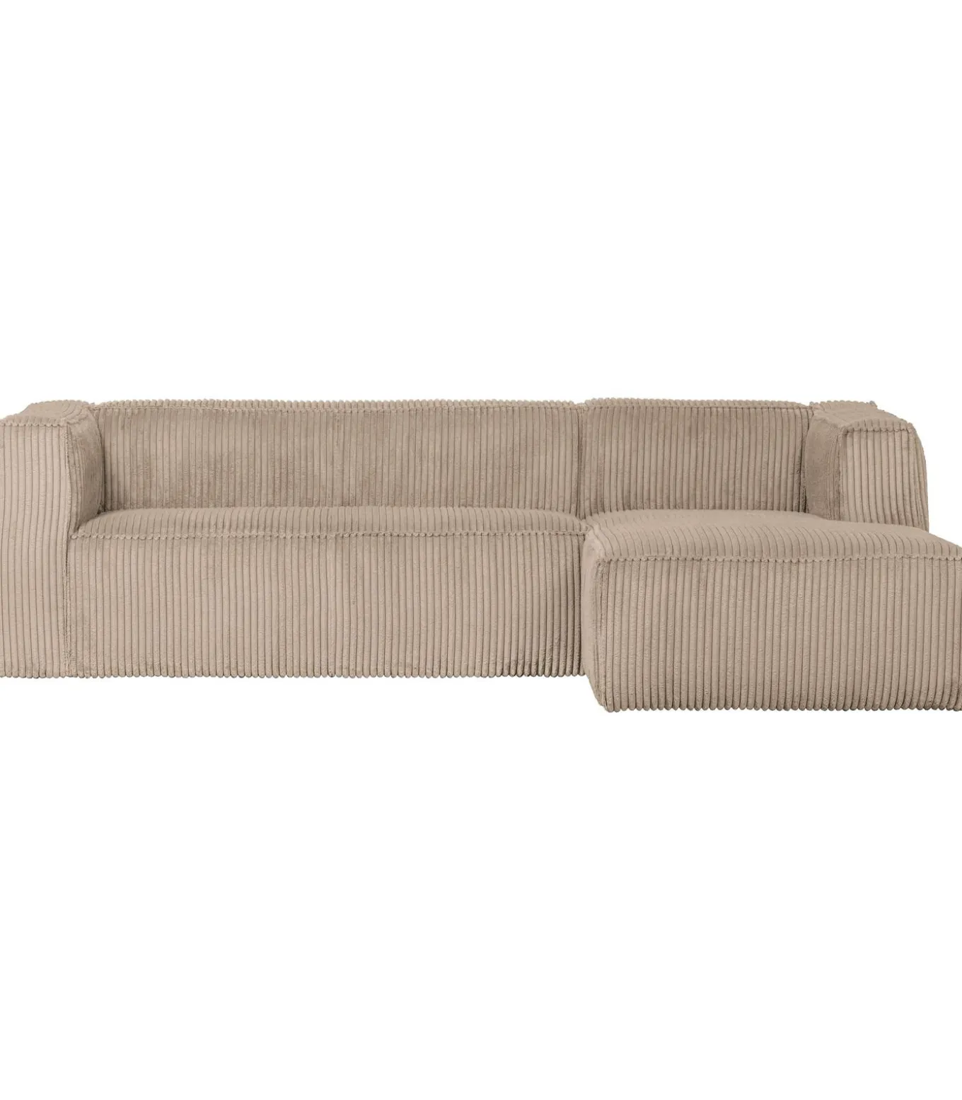 Bean Hoekbank Rechts - Ribstof - Travertin - 73x305x96