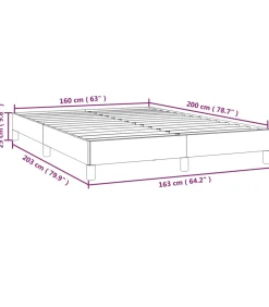 Bedframe kunstleer crèmekleurig 160x200 cm