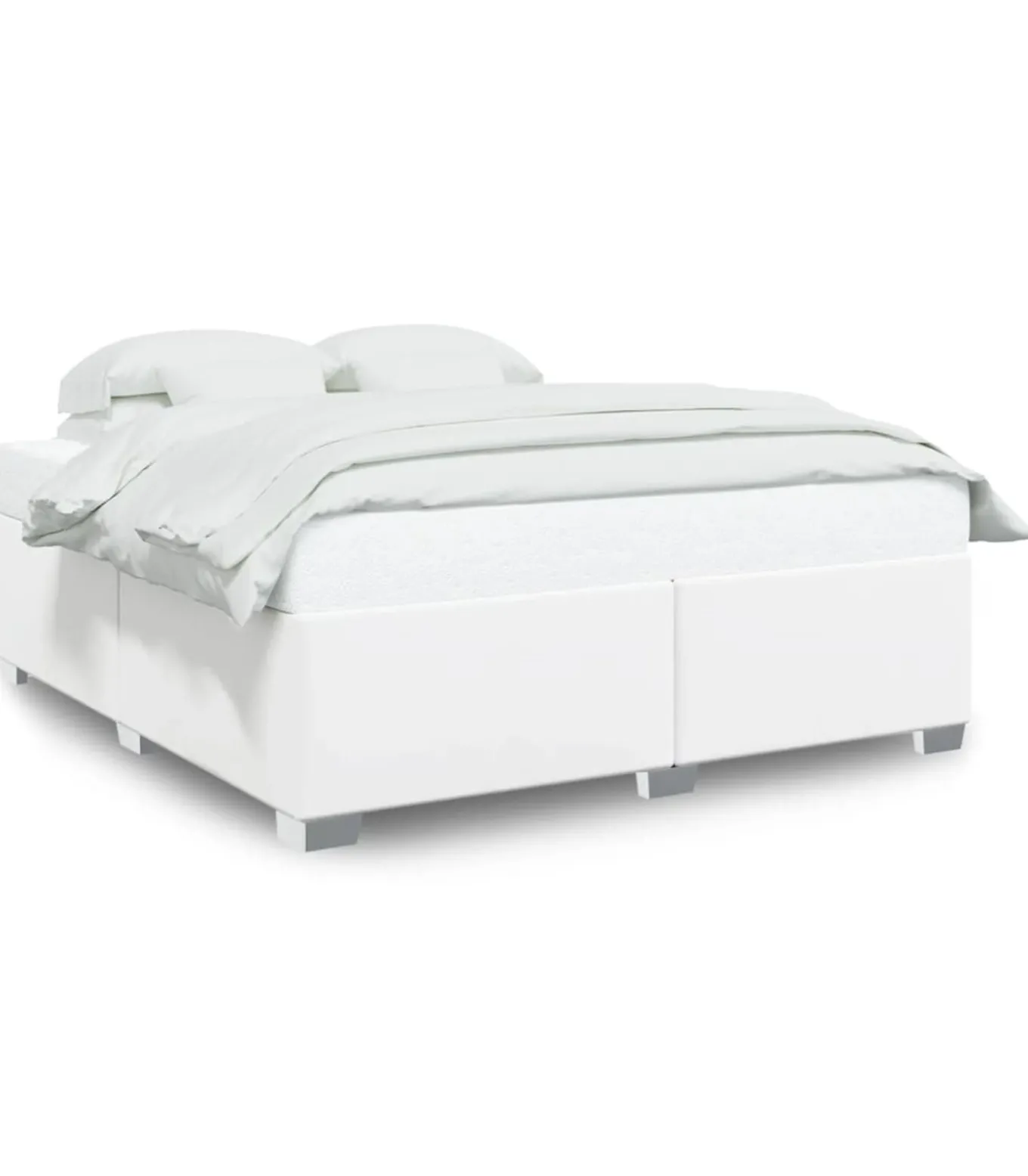 Bedframe kunstleer wit 200x200 cm