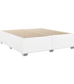 Bedframe kunstleer wit 200x200 cm