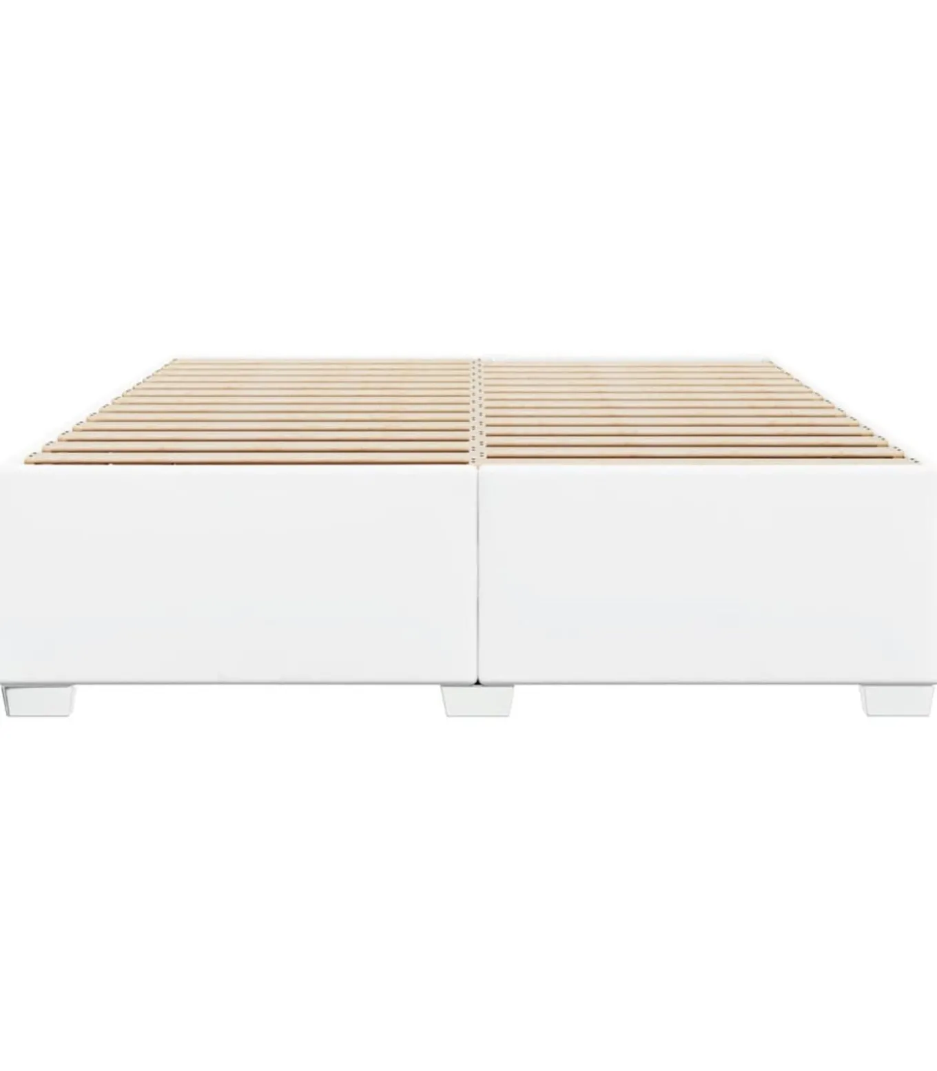 Bedframe kunstleer wit 200x200 cm