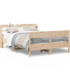 Bedframe zonder matras massief grenenhout 160x200 cm