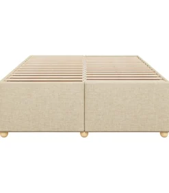 Bedframe zonder matras stof crèmekleurig 160x200 cm