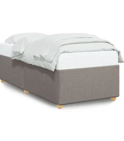Bedframe zonder matras 100x200 cm stof taupe