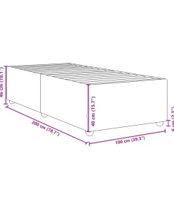 Bedframe zonder matras 100x200 cm stof taupe