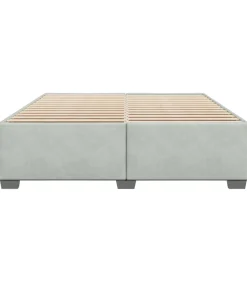 Bedframe zonder matras 200x200 cm fluweel lichtgrijs