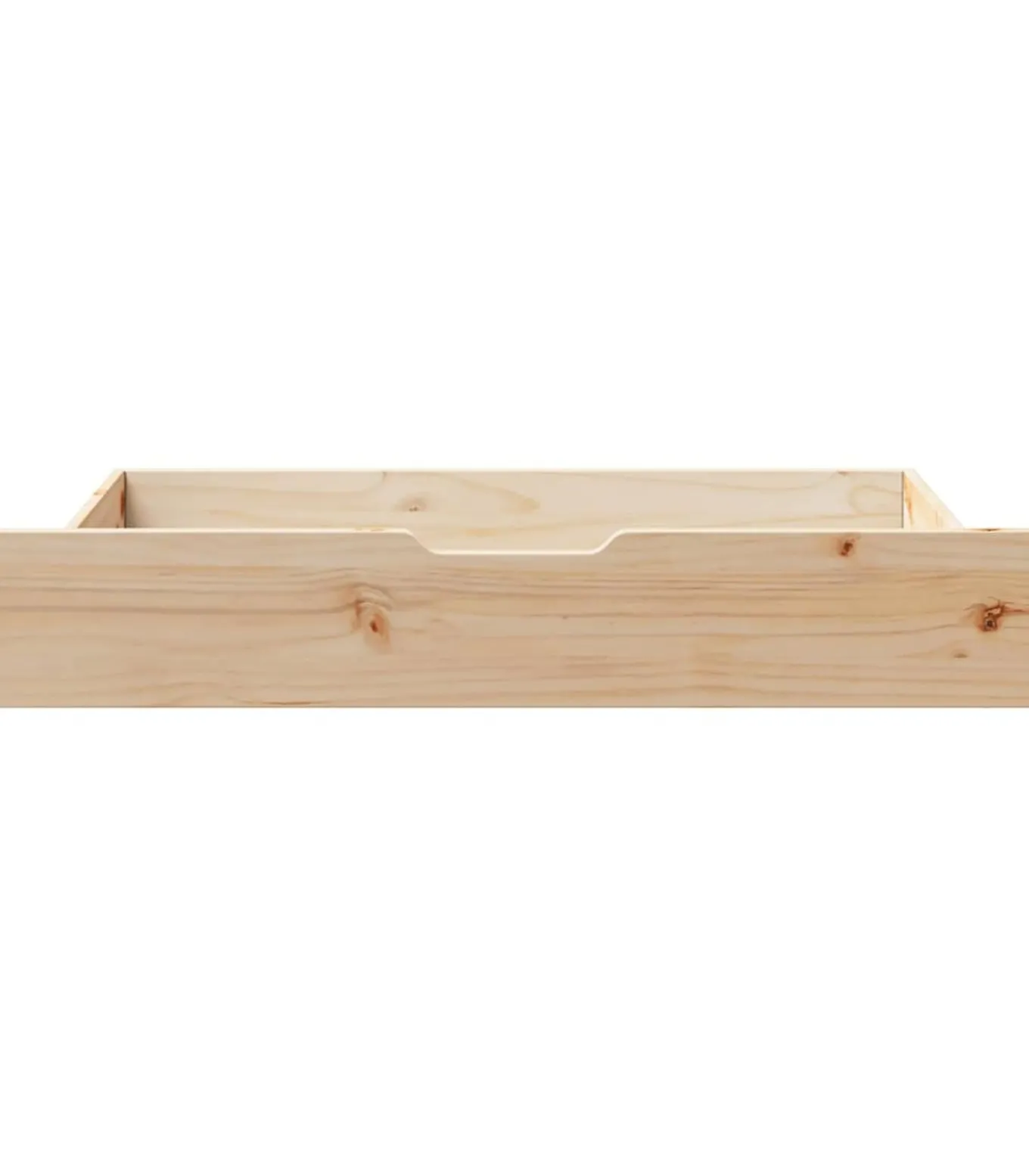 Bedlades 2 st met wieltjes 95x55x17 cm massief grenenhout