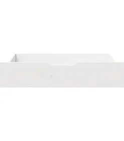 Bedlades 2 st 85x55x17 cm massief grenenhout wit