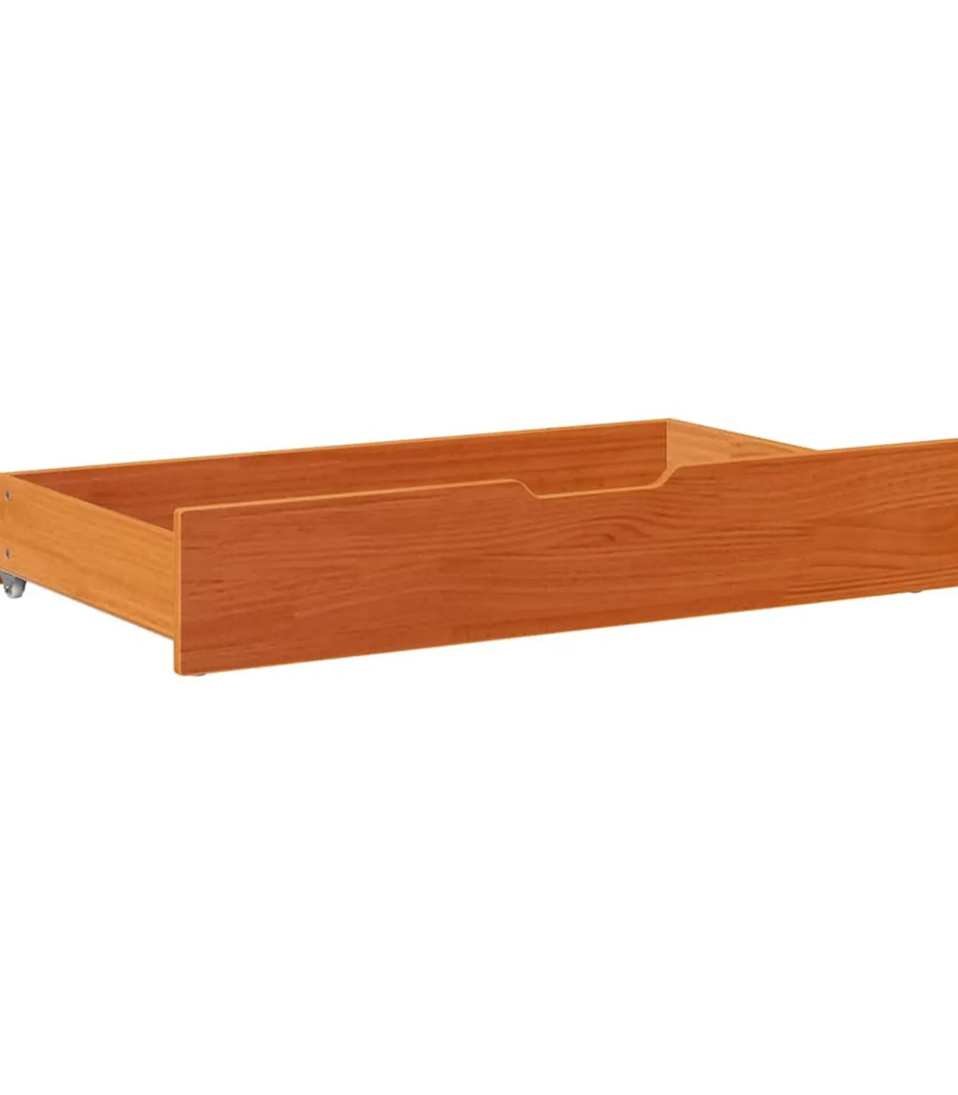 Bedlades 2 st 95x55x17 massief grenenhout wasbruin