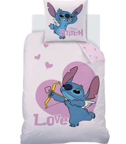 Bedlinnen van 100% katoen met print, DISNEY HOME STITCH CUPIDO