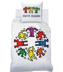 Bedrukt beddengoed 100% katoen, KEITH HARING PARTY