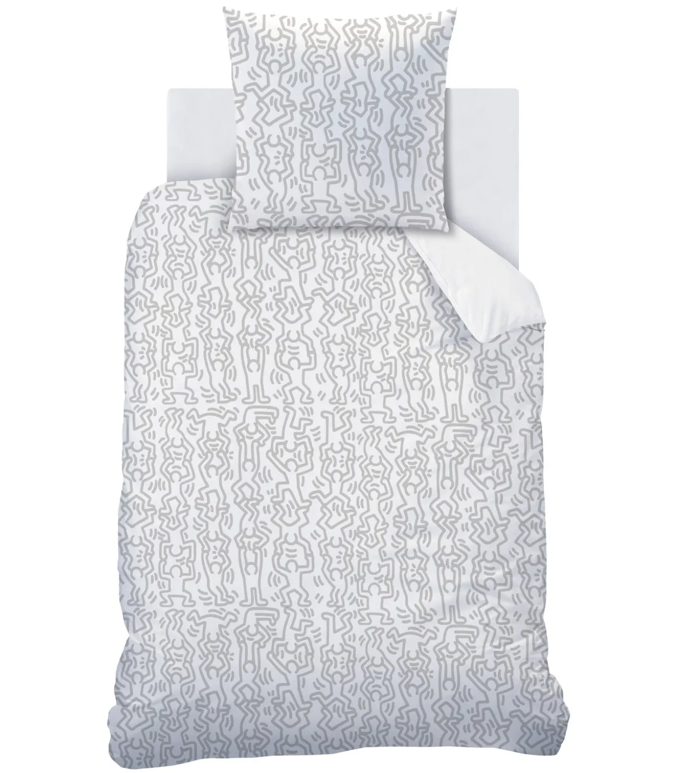 Bedrukt beddengoed 100% katoen, KEITH HARING PARTY