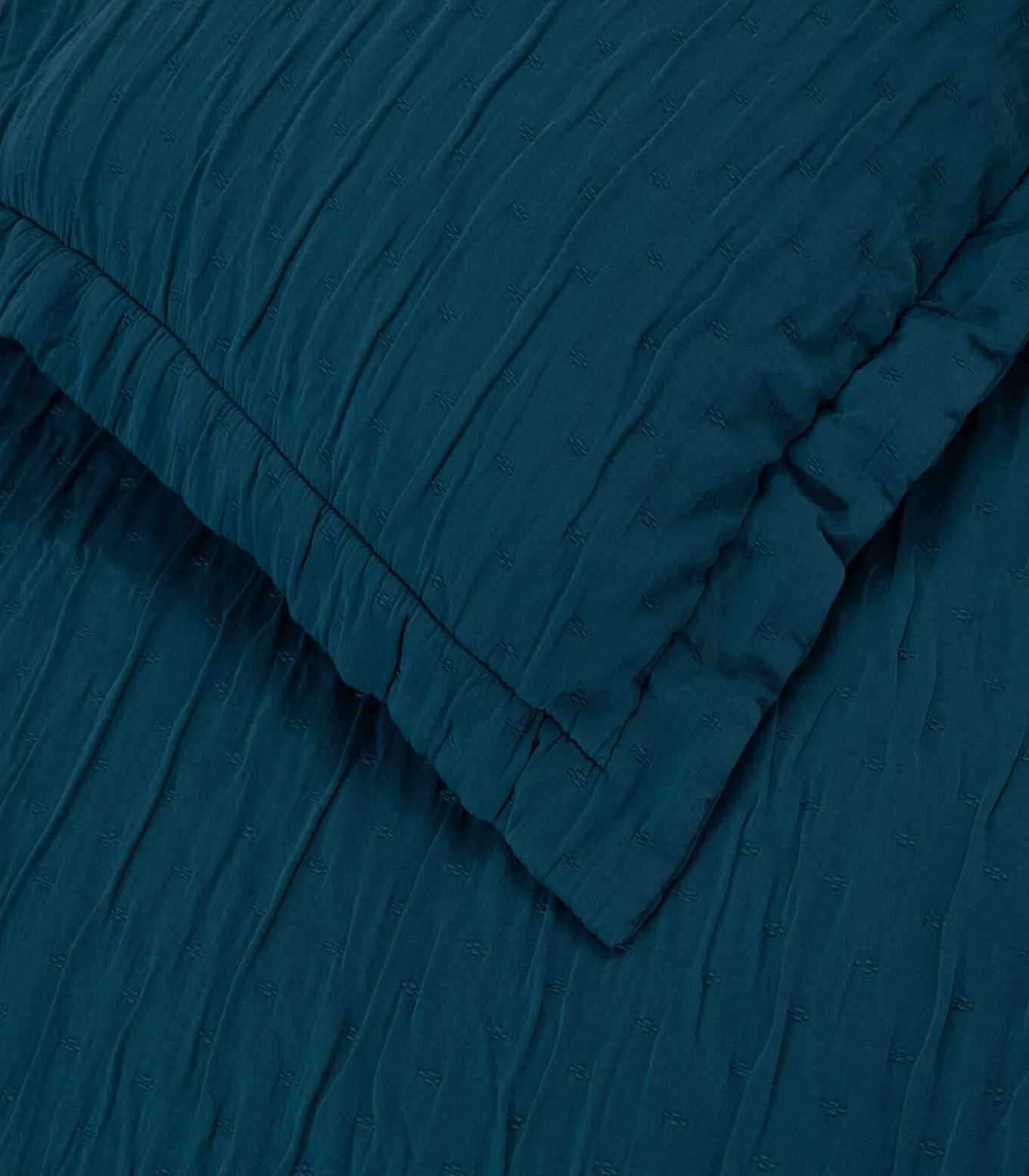 Bedsprei set 2 personen Leron Seti 240x260 cm Benzine blauw (1 Bedsprei, 2 Kussenslopen)