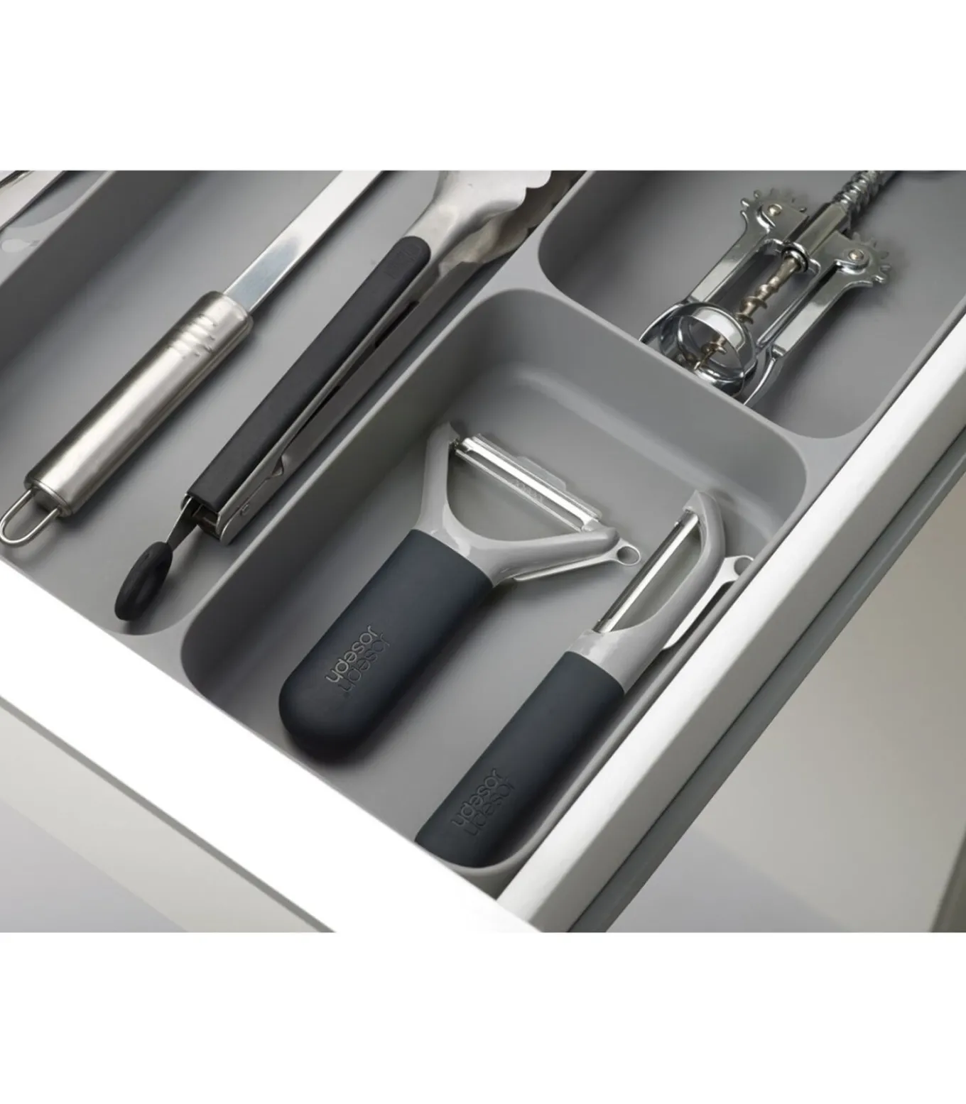 Bestekbak - 8 Vaks - DrawerStore - Grijs - 39 x 39 cm