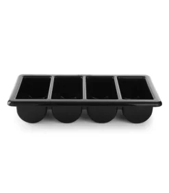 Bestekbak Zwart 4-Vaks
