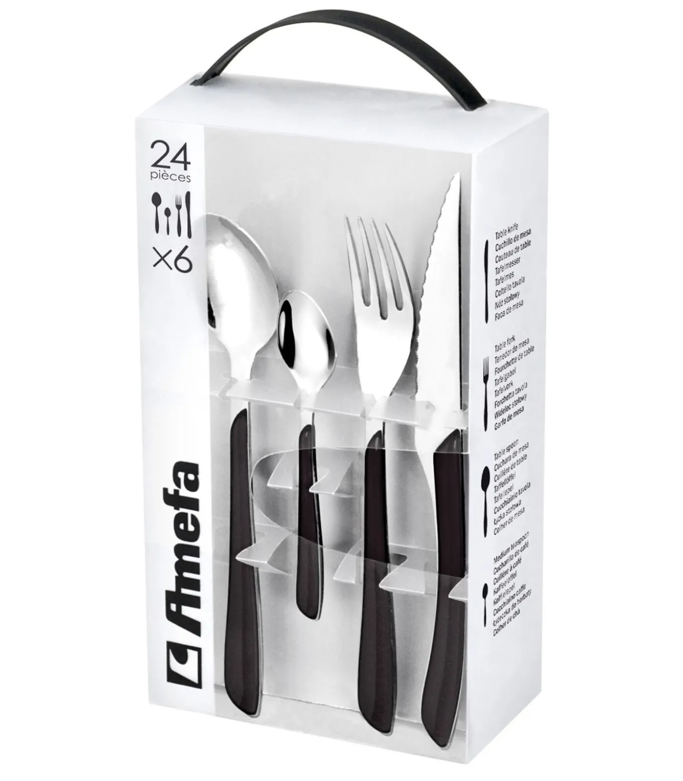 Bestekset Eclat - Zwart - 24-delig / 6 personen