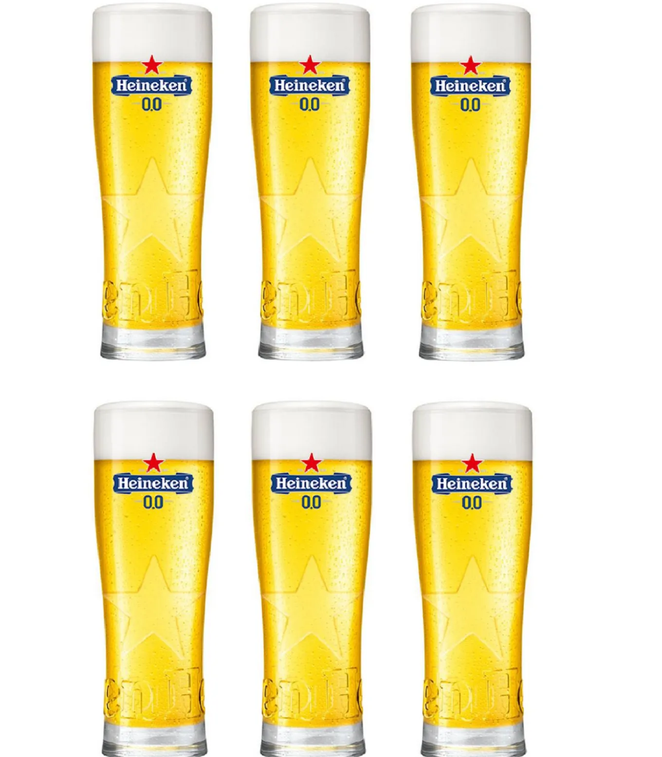Bierglazen 0.0 Star - 250 ml - 6 stuks