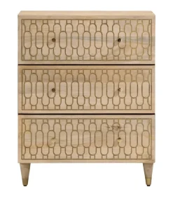 Bijzetkast 60x33x75 cm massief mangohout