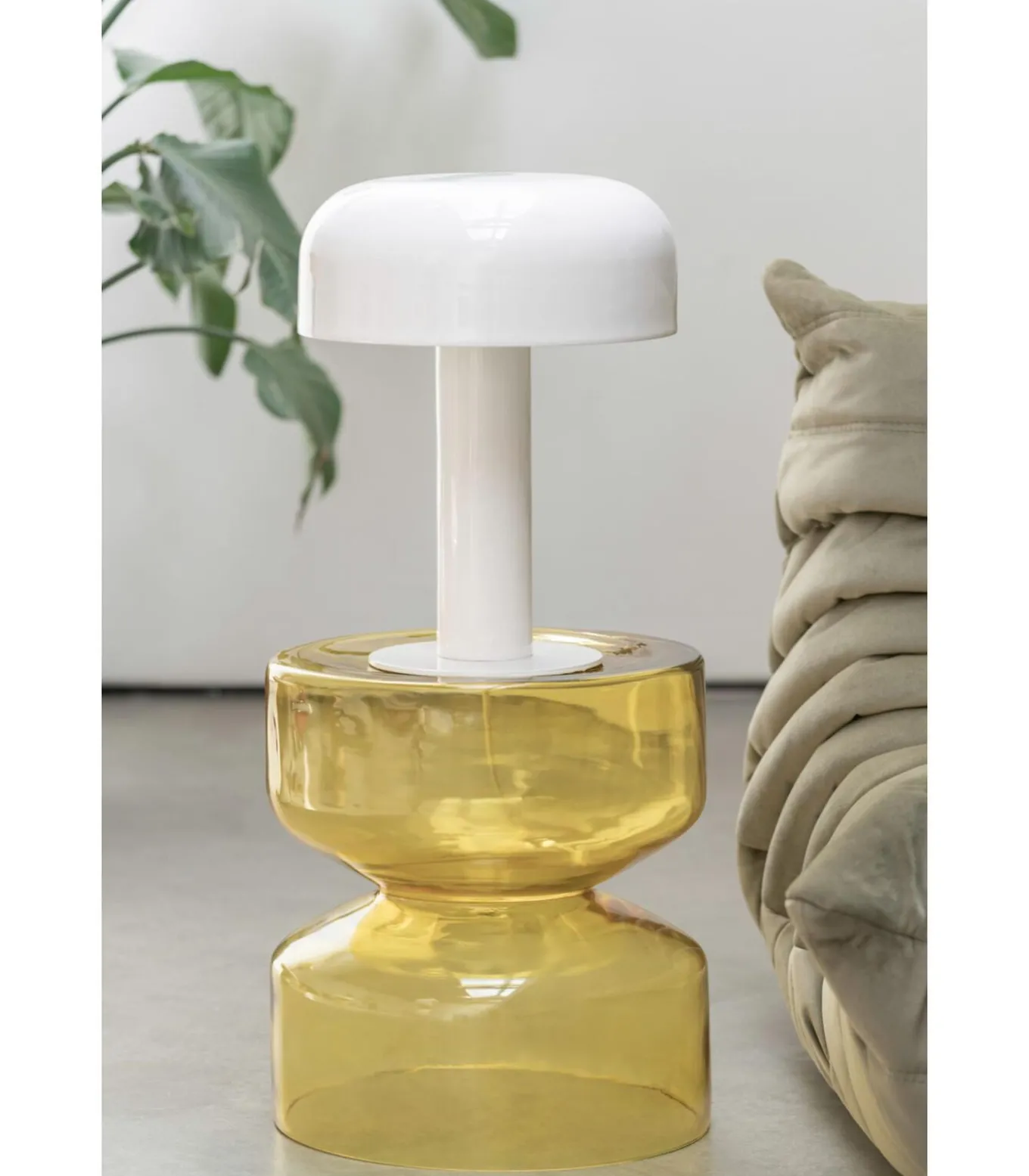 Bijzettafel Doble - Geel - 35x35x41cm