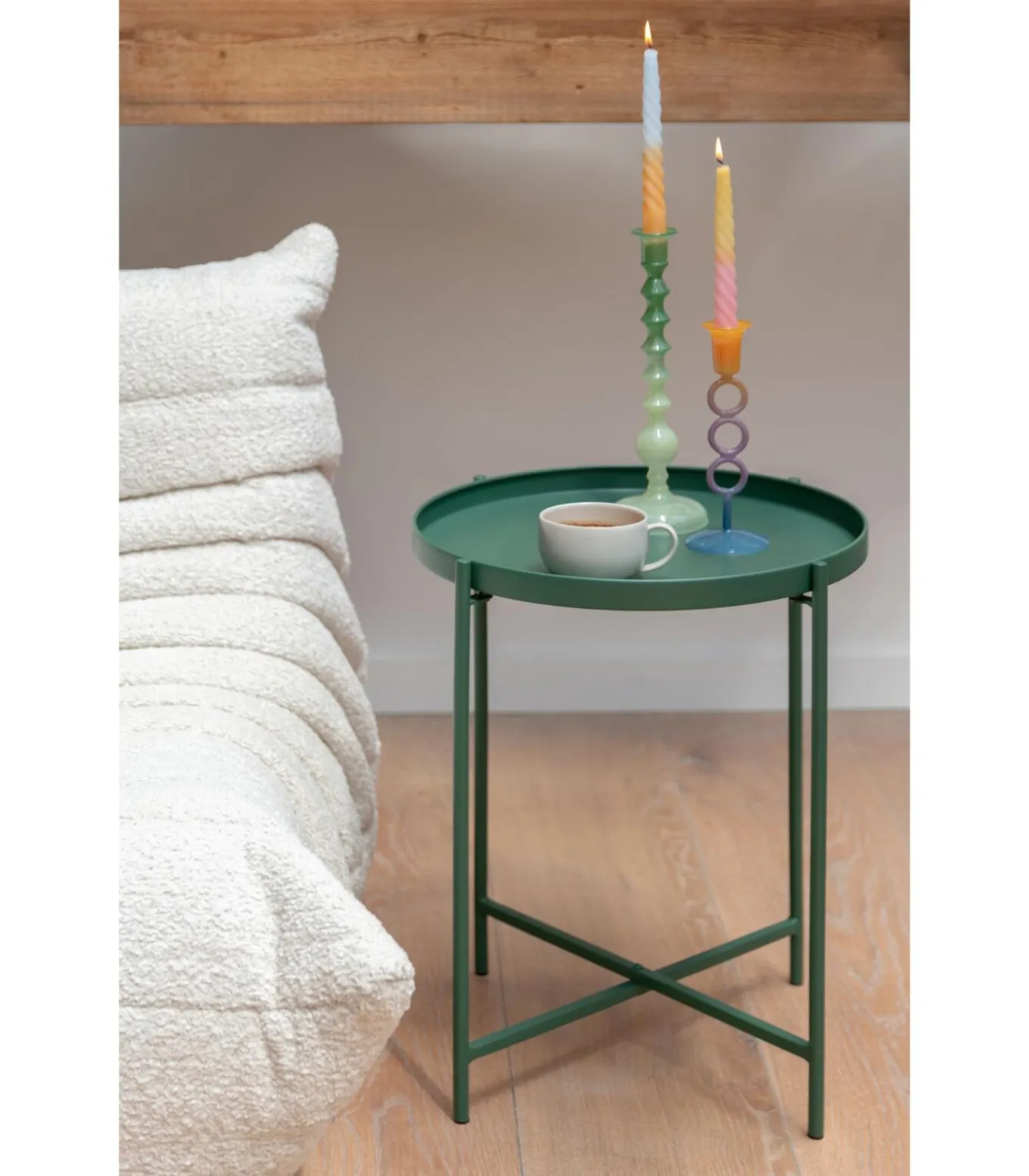 Bijzettafel Meseta - Groen - 40x40x49cm