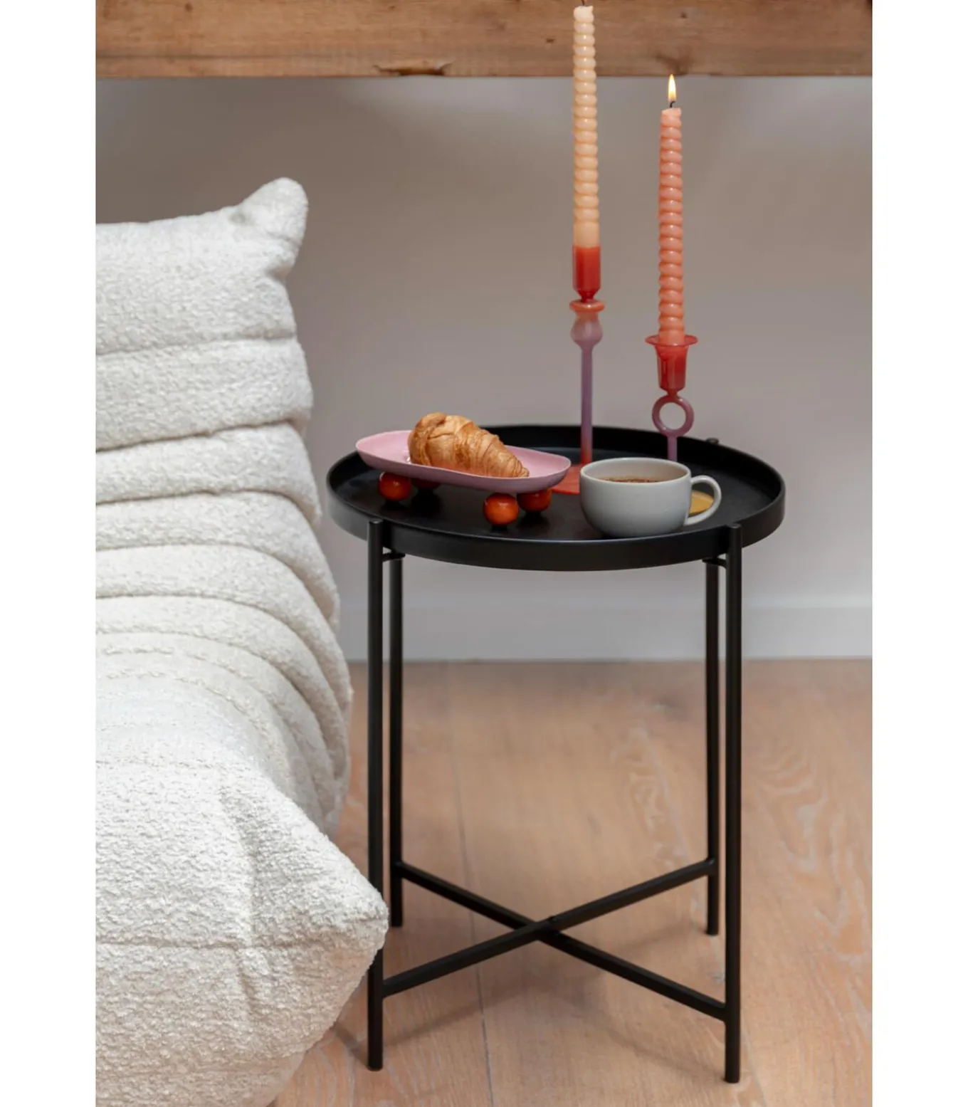 Bijzettafel Meseta - Zwart - 40x40x49cm