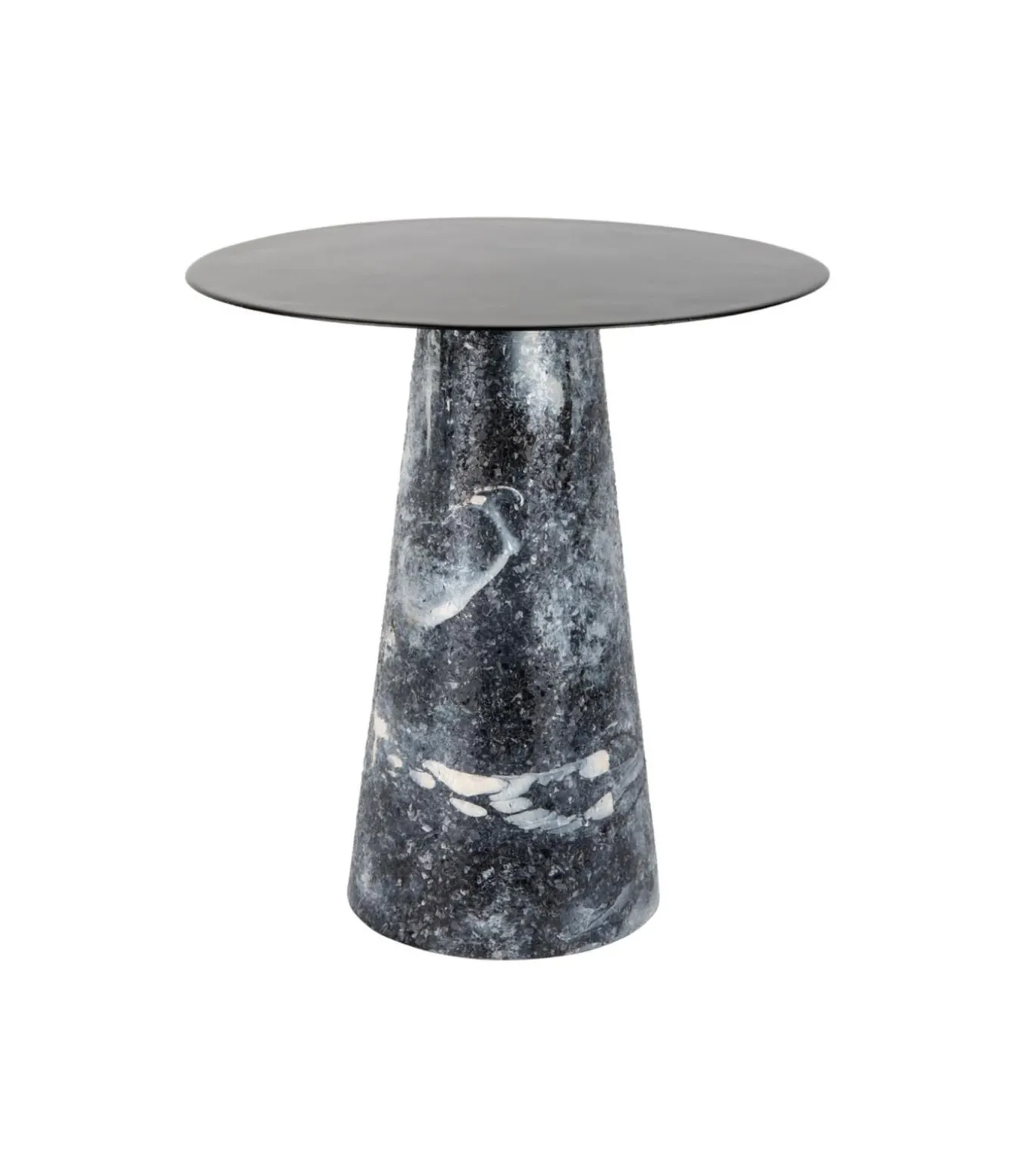 Bijzettafel Mosaic Marble High - Zwart - 40x40x42cm