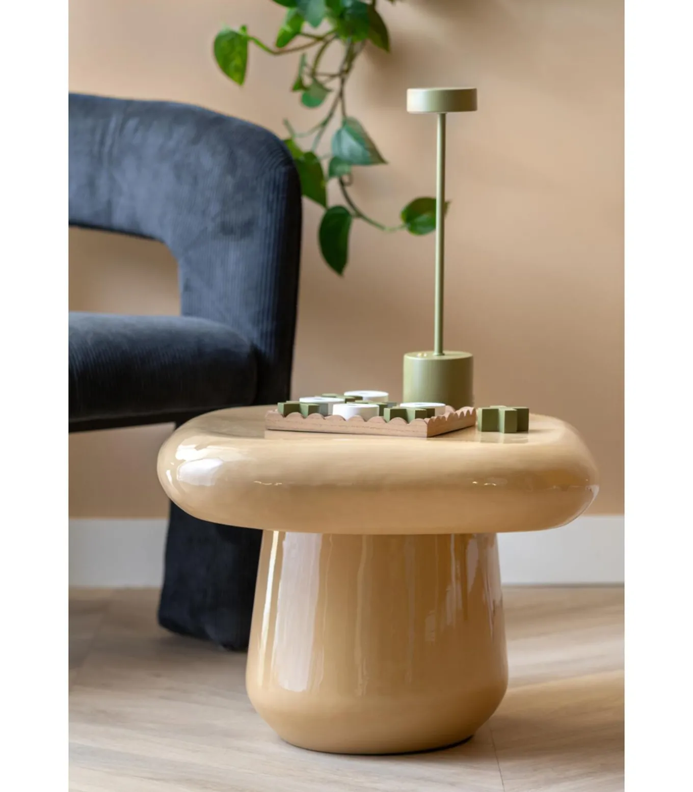 Bijzettafel Roca - Bruin - 49x49x36cm