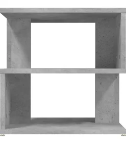 Bijzettafel 40x40x40 cm bewerkt hout betongrijs