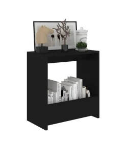 Bijzettafel 50x26x50 cm bewerkt hout zwart