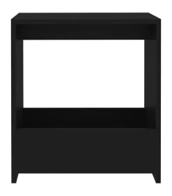 Bijzettafel 50x26x50 cm bewerkt hout zwart