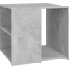 Bijzettafel 50x50x45 cm bewerkt hout betongrijs