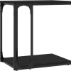 Bijzettafel 50x35x52 cm bewerkt hout zwart