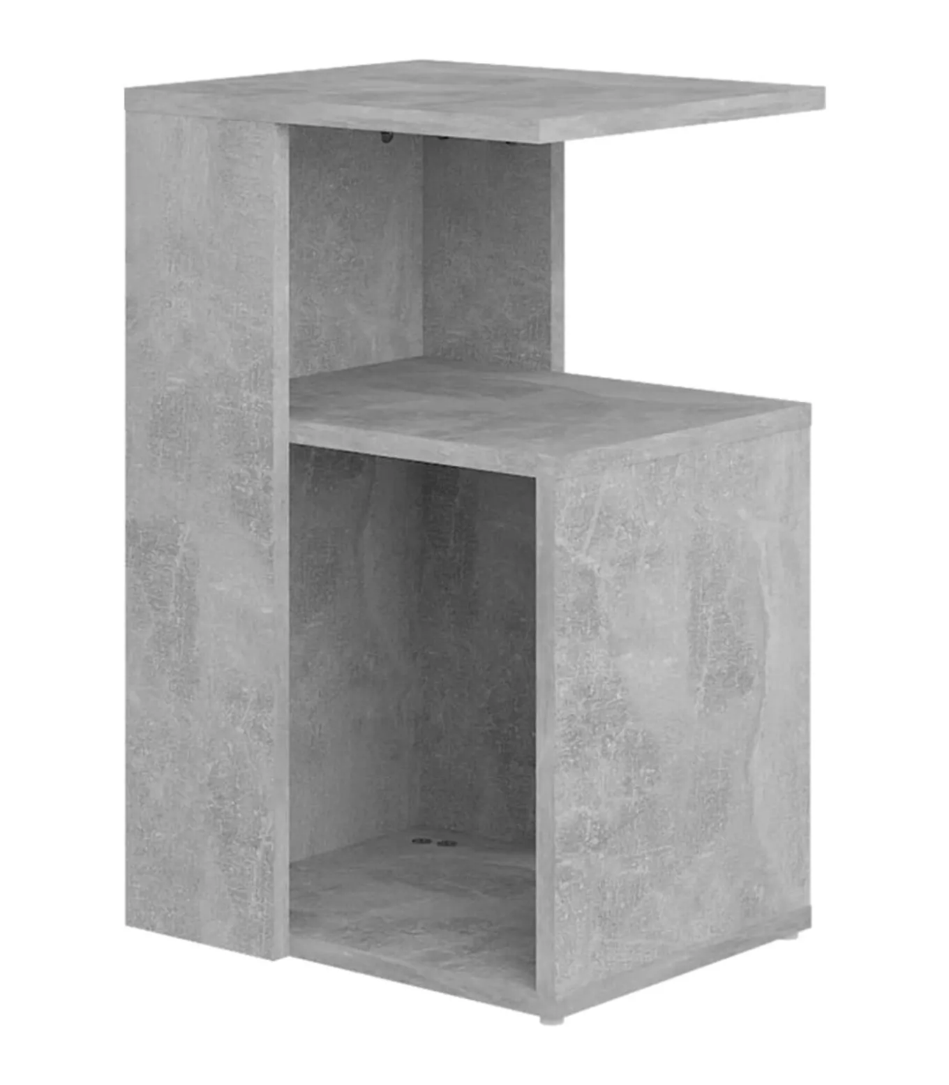 Bijzettafel 36x30x56 cm bewerkt hout betongrijs