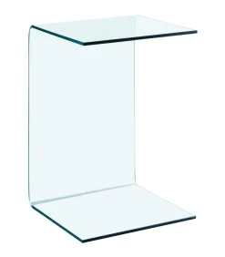 Bijzettafel 40x40x60 cm gehard glas