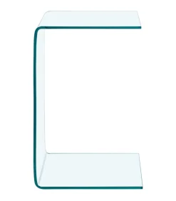 Bijzettafel 40x40x60 cm gehard glas