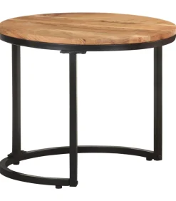 Bijzettafels 3 st massief acaciahout