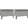 Bijzettafels 2 st 50x46x35 cm bewerkt hout grijs sonoma eiken