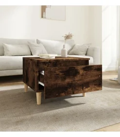 Bijzettafels 2 st 50x46x35 cm bewerkt hout gerookt eikenkleurig