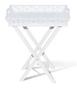 Bijzettafeltje met blad wit