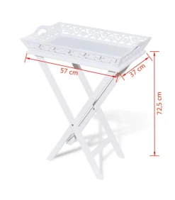 Bijzettafeltje met blad wit