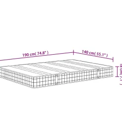 Binnenveringmatras middelhard 140x190 cm