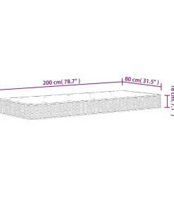 Binnenveringmatras middelhard 80x200 cm