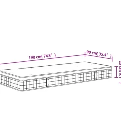 Binnenveringmatras middelhard 90x190 cm Single Size